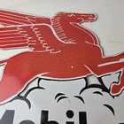 Vintage Mobil Gasoline Sign - Pegasus Motor Oil Gas Pump Station Porcelain Sign