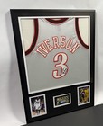 Allen Iverson Framed Signed Philadelphia 76ers Mitchell   Ness Jersey Jsa Coa