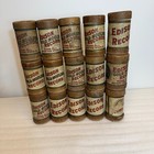 Vtg Lot 21 Edison Cylinder Gold Moulded Records With Cases   Lids Untested