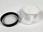 4 Oz Clear Plastic Jar Storage Container With Screw On Lid Wide Mouth Lot Of 12