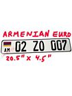 Armenian European Eec Aluminum License Plate Custom Personalized Armenia
