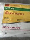 Nos 12 Pack Sears Flat Birdseye Diapers 27x27 100  Cotton Sealed