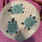 Vera Bradley Round Crossbody Bag Turtle Embroidered Beige Brown Strap Silver