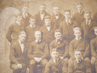 Antique Mens Sports Team Athletes Photo  boston-area Football 19-teens   Framed