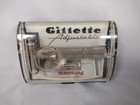 Vtg 1959 Gillette 195 Adjustable Fat Boy Razor Case  Shaving Brush bar Cup Soap