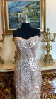 Women s Formal Stretchy All Over Sequins V Neck Long Evening Prom Dress