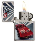 Zippo Chevrolet Corvette 1963 Stingray C2 Brushed Chrome Custom Lighter Rare New