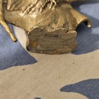 Vintage Spoontiques Pewter Wizard With Staff And Orb Red Eyes   Cmr591 Mfg 1985