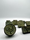 12 Lot Antique Bronze Chinese Zodiac Charms Making Mold Die Stamp Seal Tool
