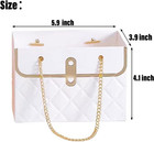 4 Pcs Flower Paper Gift Box  Bouquet Storage Bucket Florist Handbag With Metal C