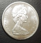 1965 Canada 50 Cents Silver Unc Coin Km 63 High Grade Qeii Queen Elizabeth
