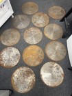 Rare 12 Antique Regina Music Box Metal Discs 15 5  Lot Of 12 Various Songs 