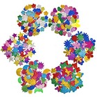  6 Pack  Glitter Foam Letter Stickers Foam Stars Heart Self 6 Shape Glitter