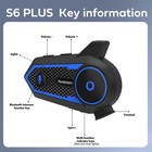 2x1000m Wireless Interphone And Mic Motorcycle Bluetooth Headset Helmet Intercom