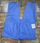 Vtg Y2k Pants Blue Parachute Nylon Windbreaker Jogger-high Rise Activewear-l