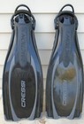 Cressi Reaction Open Heel Fins W bungee Straps Small medium Black Dive Snorkel