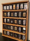 Solid Oak Zippo Lighter Display Case For Them  In There Package Tins