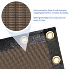 6ft Brown Privacy Fence Screen Mesh Hdpe Netting Fabric W  Grommets For Backyard