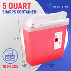 5 Qt Sharps Disposal Container     Medical Waste Bin  box Of 10    Sharps Disposal