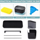 Seek Kitchen Soap Dispenser Set With Tray And Spon Holder  Sink