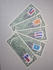 5 Bicentennial Stamped  2 Dollar Bills Uncirculated  Notes Apr 13 1976 Lot2