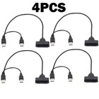 4x Usb 2 0 To 2 5in Hdd 7 15pin Sata Hard Drive Cable Adapter For Sata Ssd   Hdd