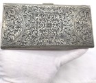 Vintage   Antique 800 Silver Cigarette Case Engraved Acanthus Leaf   Floral 210g