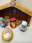 Lot Of 10-fisher Price Little People Lot Nativity Manger Set Animals People