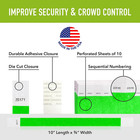 600  Neon Green Tyvek Wristbands For Events - Tamper-proof Design
