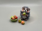 Miniature Hedgehog-approx  2   5cm  With Fruit Crocheted  ooak  Handmade  Artist
