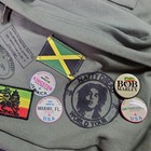 Zion Rootswear Bob Marley Backpack With Embroidered Patches And Iconic Buttons