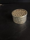 Tiffany   Co  Pillbox Basket Weave Sterling Silver 925 Vintage Made In Italy 14g