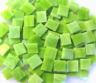 Vibrant Lime Green Wispy Stained Glass Sheet Or Mosaic Tiles
