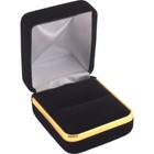 Ring Gift Boxes Black Velvet 2 1 4  3pcs
