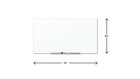 Quartet G7442imw Invisamount 74 X 42 Magnetic Glass Marker Board Wht Surface New