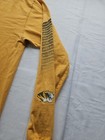 Vintage Missouri Tigers Long Sleeve Crewneck Graphic T-shirt Size L Yellow 23x28