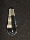 Hand Blown Art Glass Perfume Bottle  Green Signed On Bottom 3 3 4  Tall