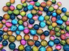  clear Glass On Top  Tiny Dots Lot Of 100 Pcs Dichroic Fused Glass Cabs  coe 90 