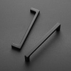 Matte Black Square   Solid Cabinet Handles 5 Inch 30 Pack