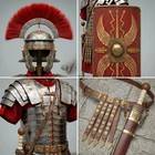 Roman Centurion Armor Set Red Crest Helmet   Shield Ancient Legionary Costume