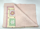 Pottery Barn Kids Pink Crib Bedding 5 Piece Set Patchwork Flowers Quilted Y2k