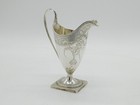 George Iii Sterling Silver Pedestal Cream Jug Antique 1790 London Thomas Shaw