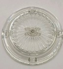 Vintage Clear Ashtray 5 5  Glass Heavy Mcm Decor Match Holder In Center