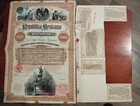 Mexico 1885 Republica Mexicana Columbus 5000 Dollars Warrants Bond Loan