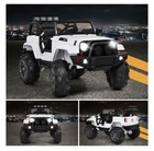 Costway 12v Kids Ride Truck In White - Remote Control  Mp3 Music  Led Lights