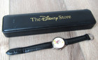 Walt Disney Vintage Mickey Mouse Unworn Christmas Watch Black Leather Star
