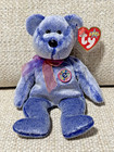 Purple    Ty Beanie Baby   Buddy Bears  Free Protector Tags   Cases  Mwmts
