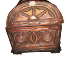Vintage Handmade Carved Floral Wood Trinket Jewelry Trinket Wooden Box 10  X 6 