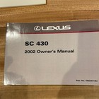 2002 Lexus Sc 430 Owner s Manual Set With Navigation Guide  English  Used