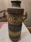 Antique Chinese Enameled Bronze Vase Pitcher Large 16  Tall Heavy 